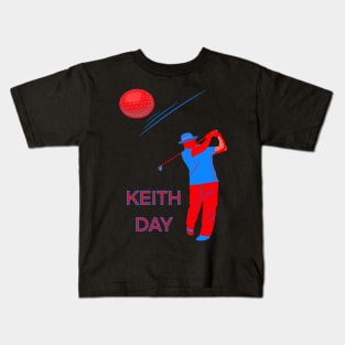 KEITH DAY NOVEMBER 7 NEON STYLE GOLFER Kids T-Shirt